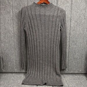 Madewell Gray Ribbed Long Sleeve Dress